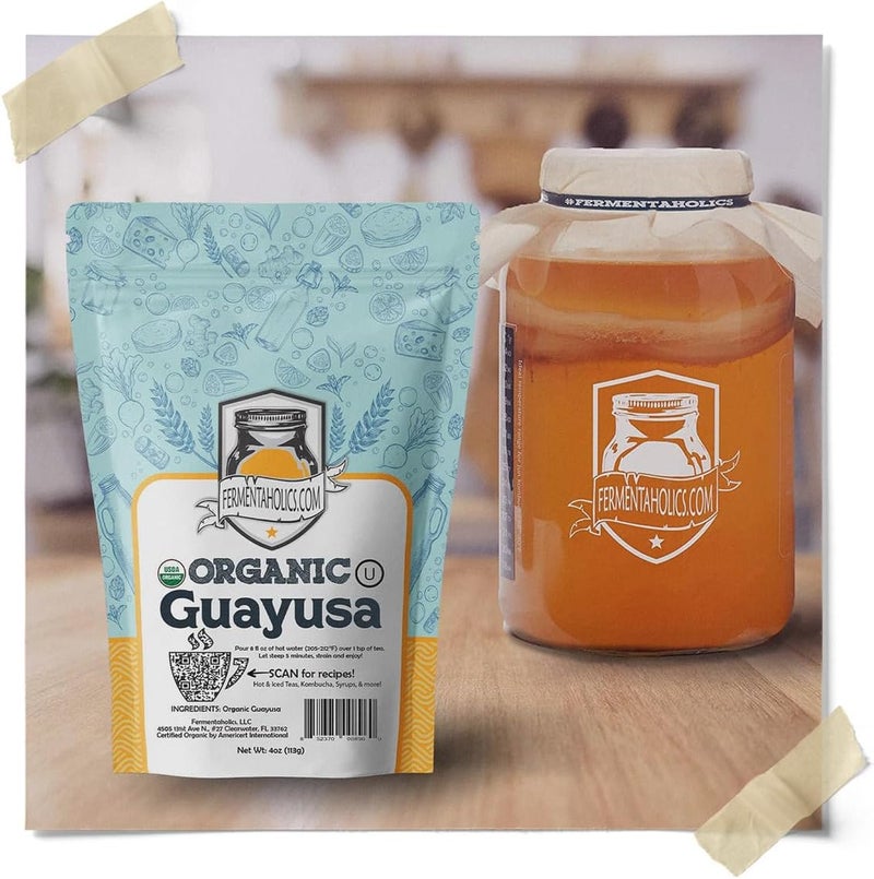 Fermentaholics Organic Guayusa Tea – 4 oz – USDA Certified Organic Loose Leaf – OU Kosher - Image 2